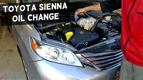 2013 Toyota Sienna Oil Type and Capacity (3.5L V6 Engine)